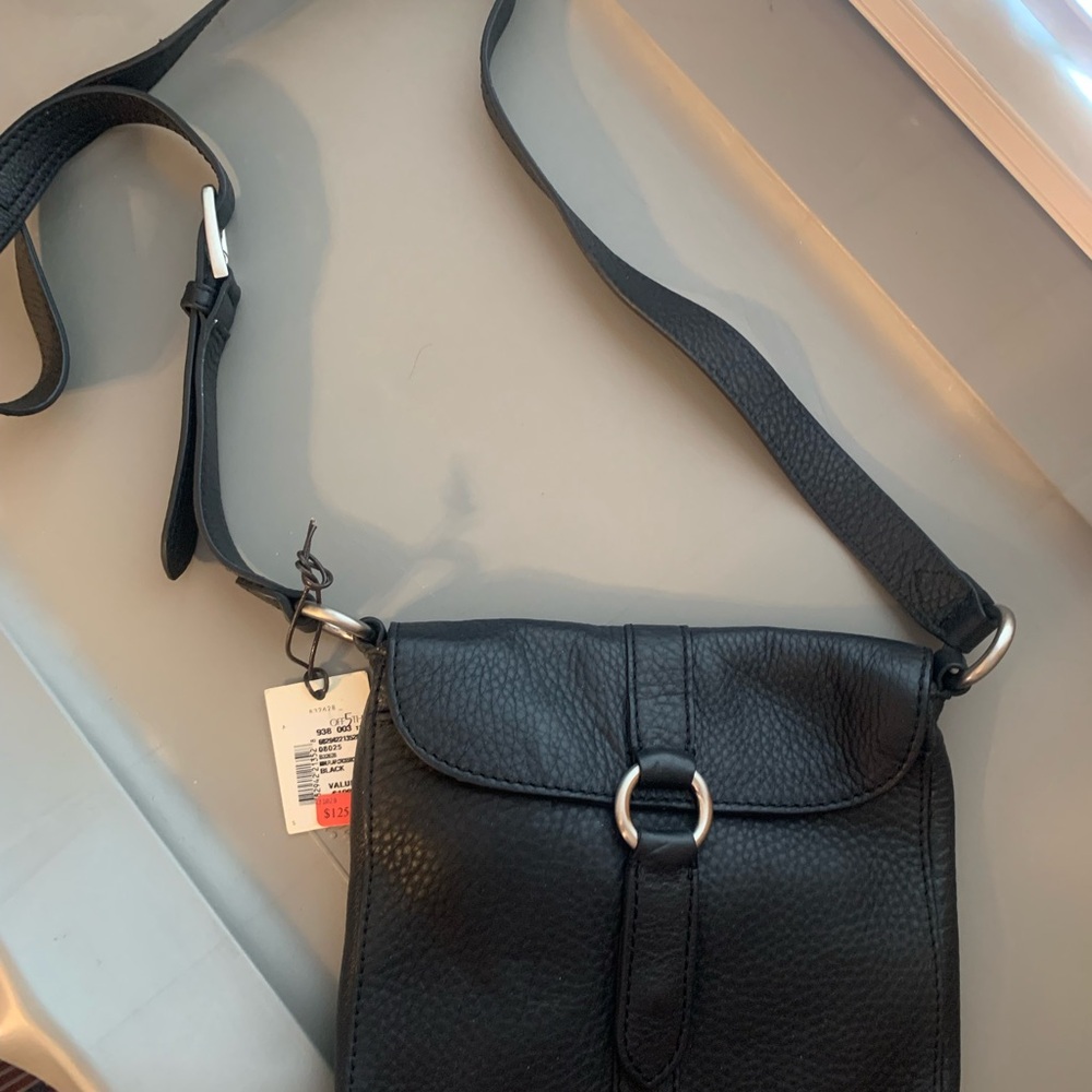 Black Leather Crossbody Bag